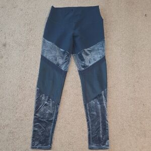 ALO Blue Velvet and SheerLeggings